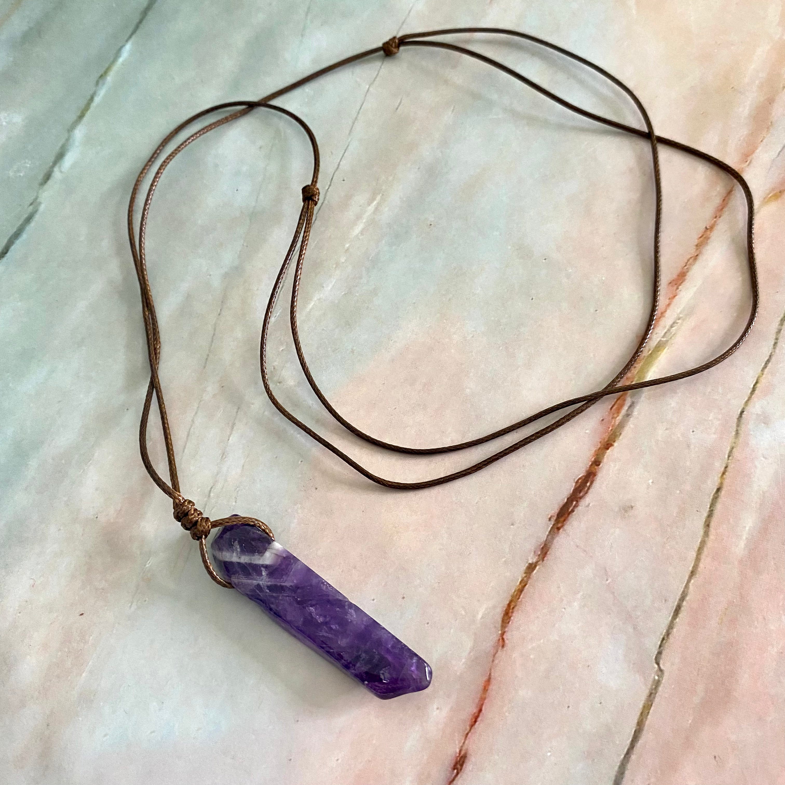 Amethyst Rope Necklace